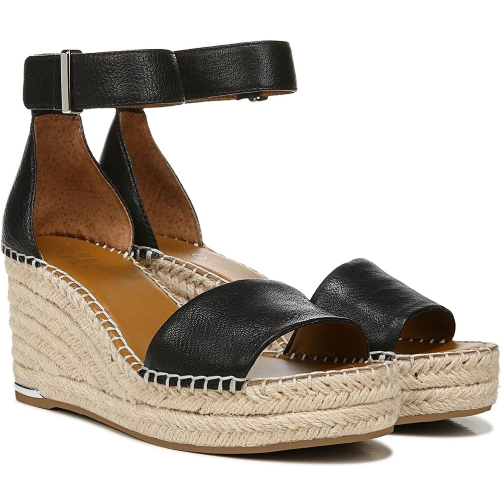 NWT. Franco Sarto Womens Clemens Jute Wrapped Espadrille Wedge Sandal